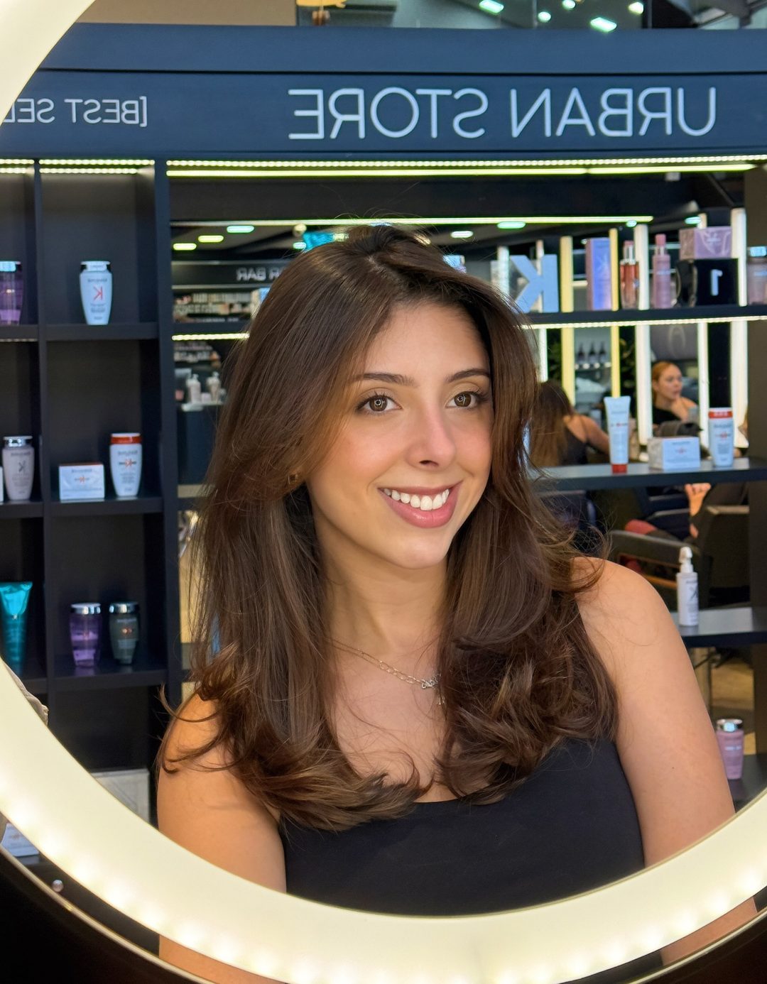 Corte em camadas com escova modelada